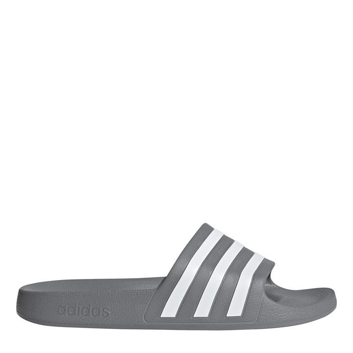 Adidas  Silver Adilette Aqua Slide Mens in Size 13, Sports Direct