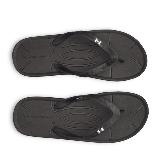 Black/White - Under Armour - Men's Pool Sliders