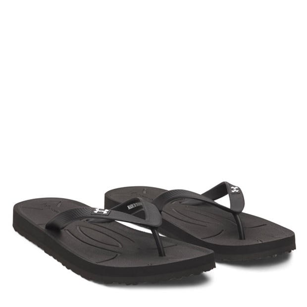 Black/White - Under Armour - Men's Pool Sliders