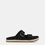 Black - Jack Wills - Men's Leather Slip On Flat Sandals