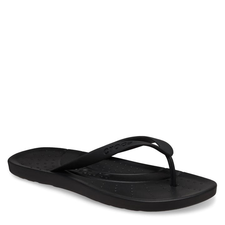 Crocs Men's Black Flip Flops in Size 7, Sports Direct
