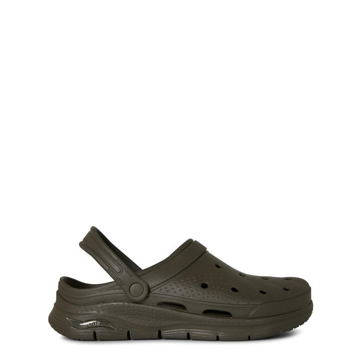 Skechers Mens Green Monochromatic Clog W Strap - Size 7