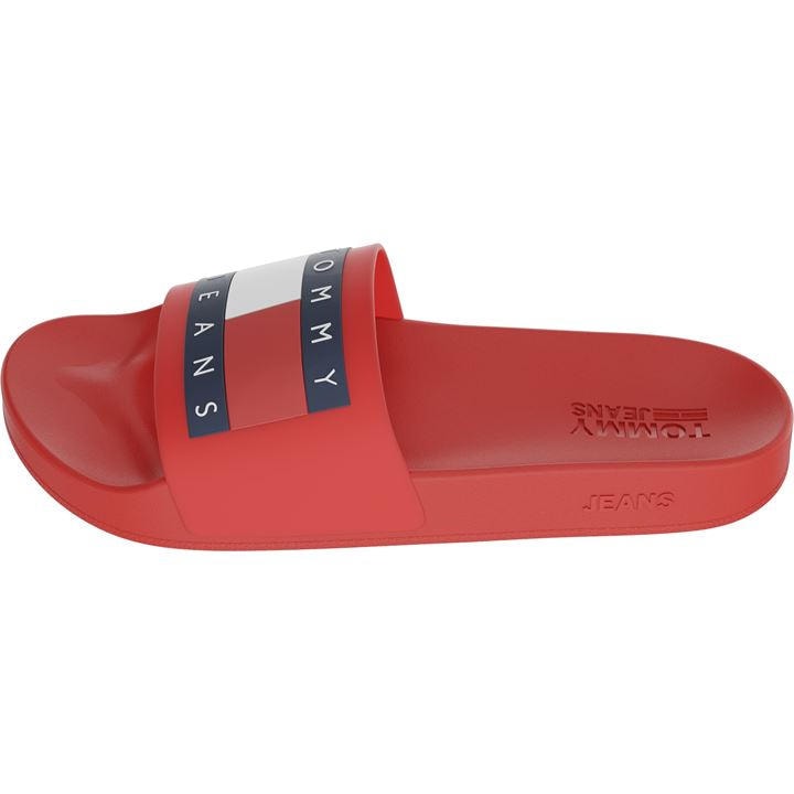 Tommy Jeans Flag Sliders - Red