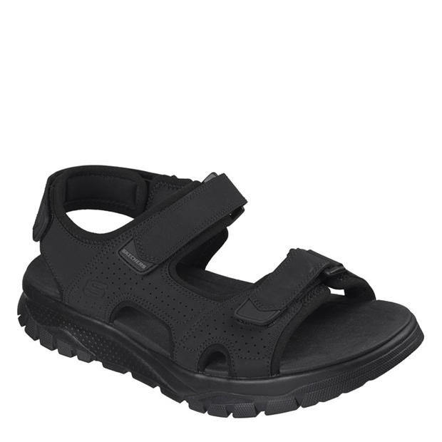Black - Skechers - Men's Flat Sandals