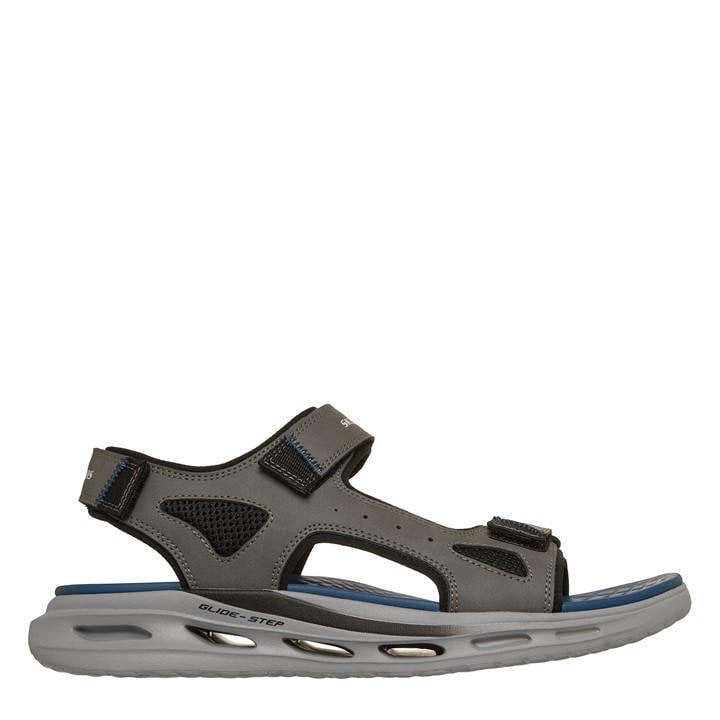 Skechers Men's Grey Flat Sandals in Size 8, Sports Direct