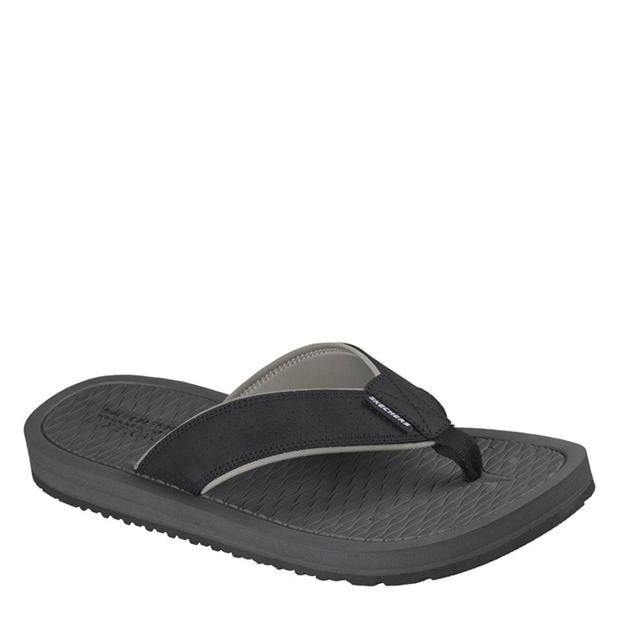 Black - Skechers - Men's Flat Sandals