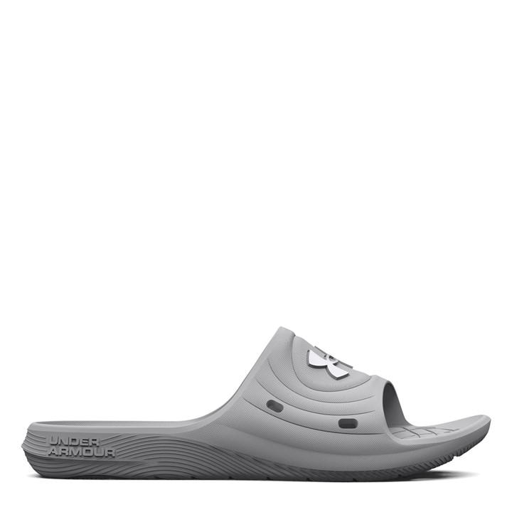 Under Armour Women's Grey Locker Pool Sliders in Size 3.5, Sports Direct