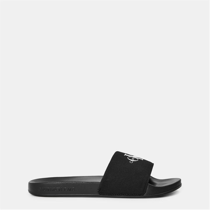Calvin Klein Jeans Women's Black Logo Sliders in Size 6.5, Sports Direct