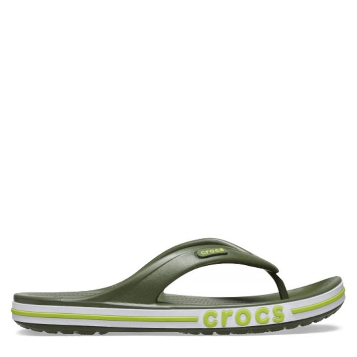 Crocs Women's Green Bayaband Flip Flops in Size 5, Sports Direct
