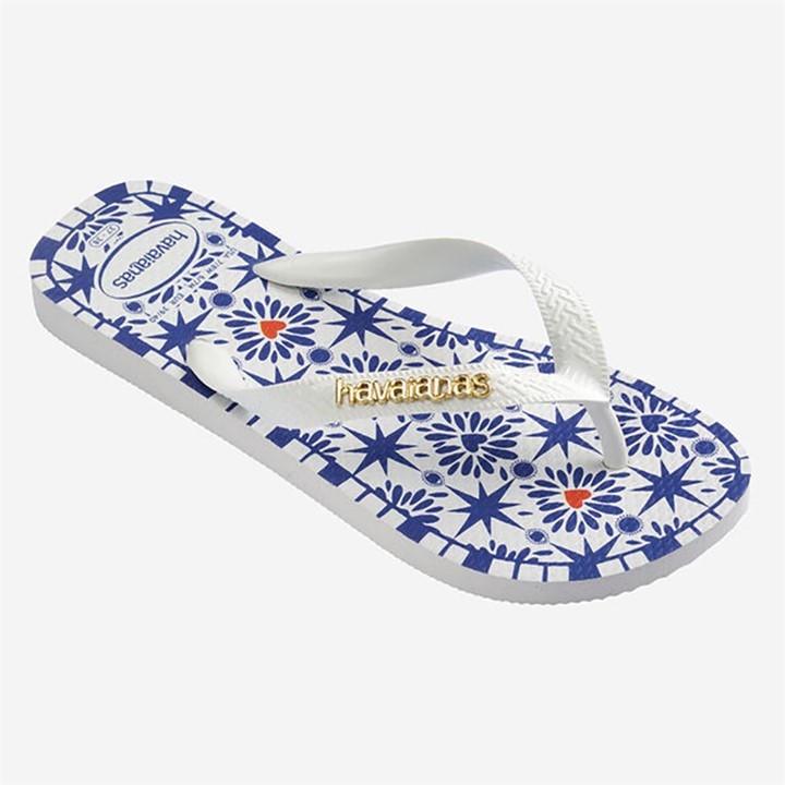 Havaianas Women's White Flip Flops in Size 8, Sports Direct