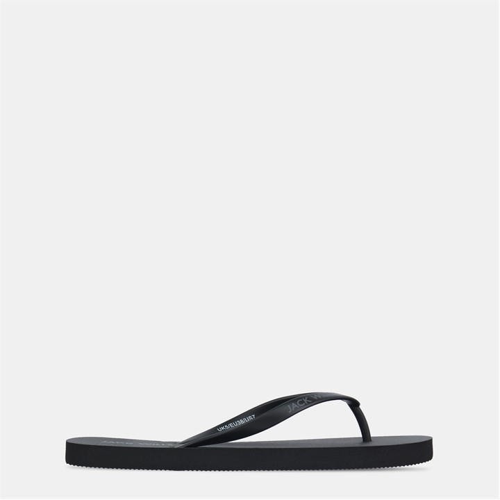 Jack Wills Women's Black Jw Flop Flip Flops in Size 5, Sports Direct