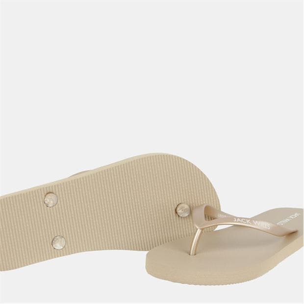 Gold - Jack Wills - Womens JW Flop Flip Flops