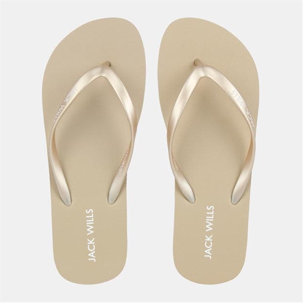 Gold - Jack Wills - Womens JW Flop Flip Flops