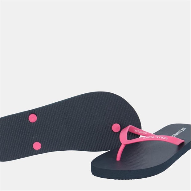 Navy/Pink - Jack Wills - Womens JW Flop Flip Flops