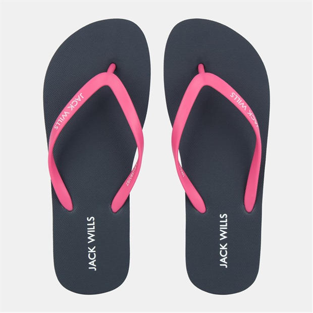 Navy/Pink - Jack Wills - Womens JW Flop Flip Flops