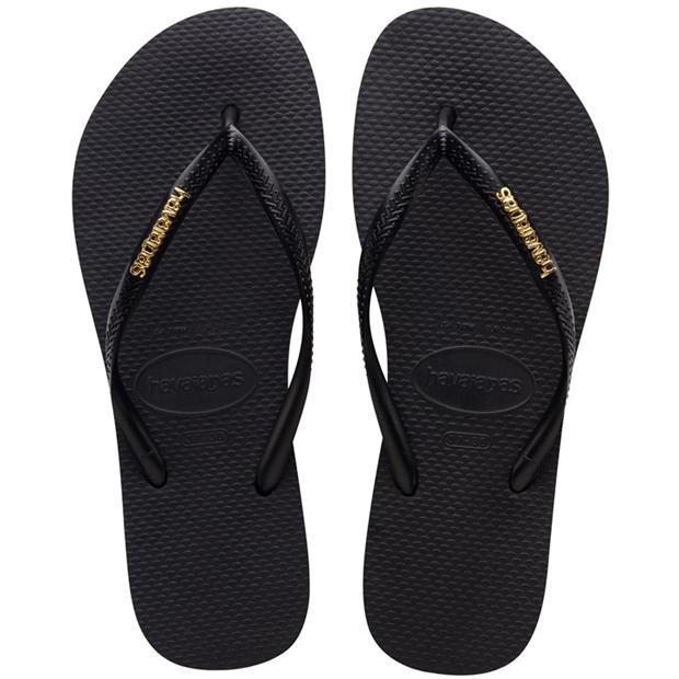 Black/Gold - Havaianas - Slim Flip Flops