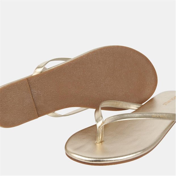 Gold - Jack Wills - Jack Wills Flip Flops Womens