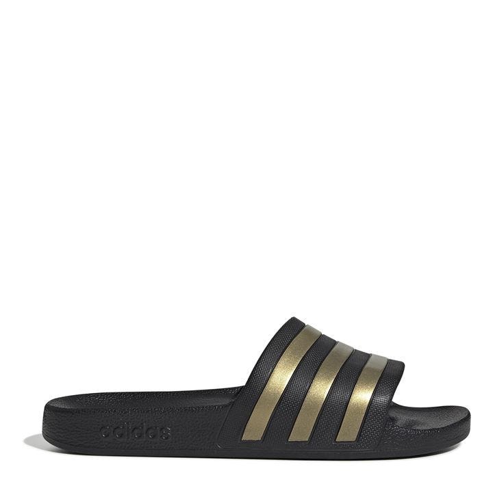 Adidas Women's Black Adilette Aqua Slide in Size 8, Sports Direct