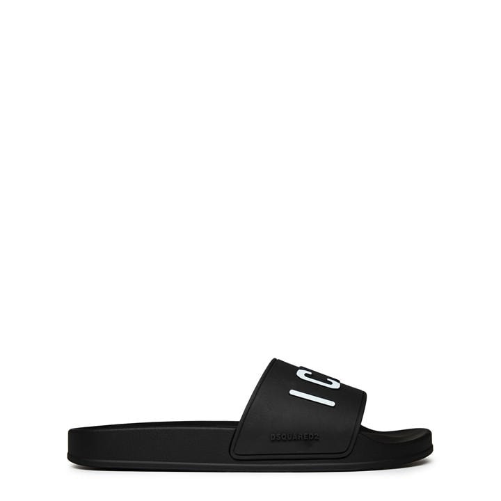 Dsquared2 Women's Black Icon Silders in Size 4, Sports Direct