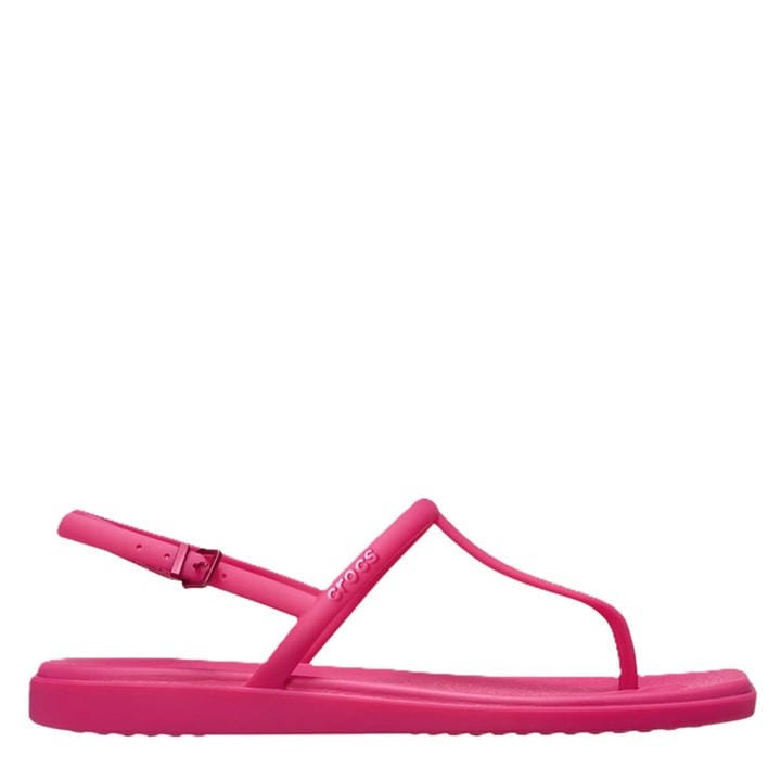Crocs Women's Pink Miami Flip Flops in Size 9, Sports Direct