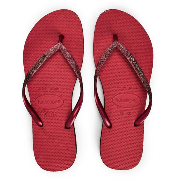 Pink Glitter - Havaianas - Women's Slim Sparkle II Steel Grey Flip Flops