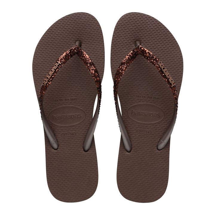 Havaianas Women's Brown Flip Flops in Size 5, Sports Direct