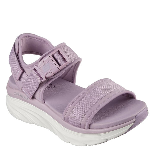 Lavender - Skechers - Adjustable Buckle Double Band Sling Sports Sandals Womens