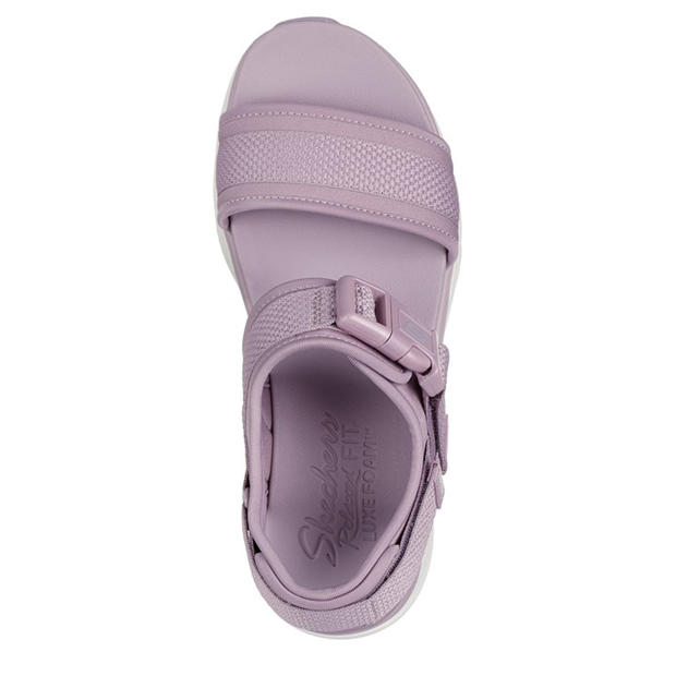 Lavender - Skechers - Adjustable Buckle Double Band Sling Sports Sandals Womens
