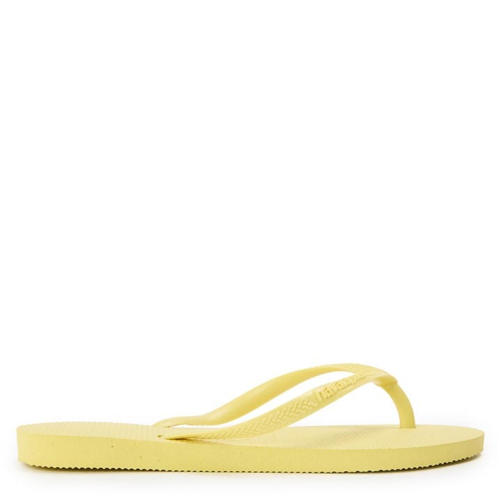 Havaianas Women's Yellow Hav. Slim Bronze Flip Flops in Size C12, Sports Direct