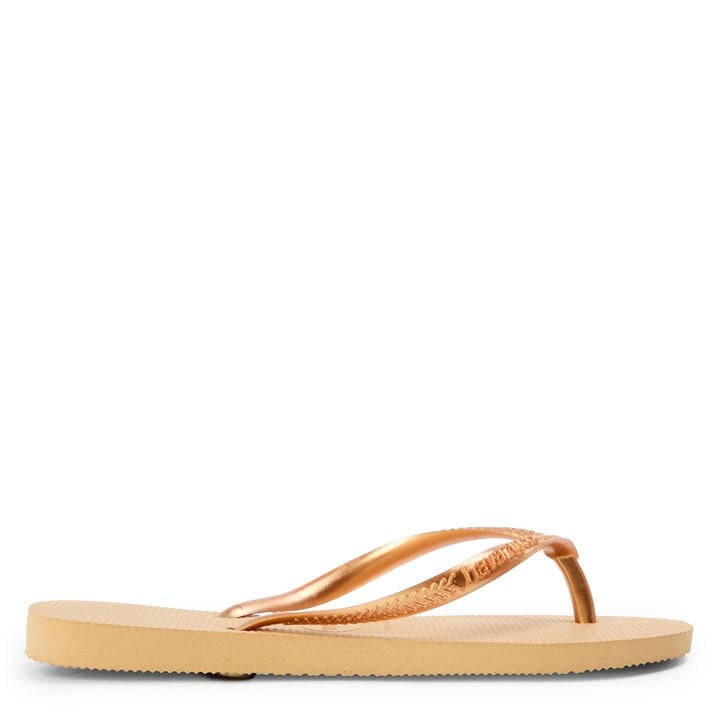 Havaianas Women's  Hav. Slim Bronze Flip Flops in Size 1.5, Sports Direct