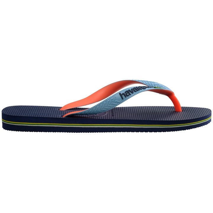 Havaianas Women's Blue Hav Brasil Mix Flip Flops in Size 1.5, Sports Direct
