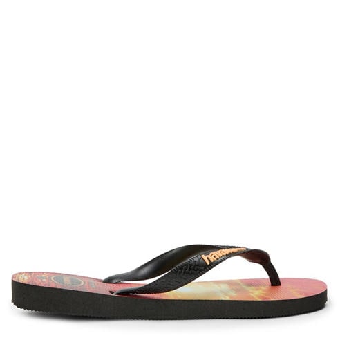 Havaianas - Womens Hype White and Black Flip Flops