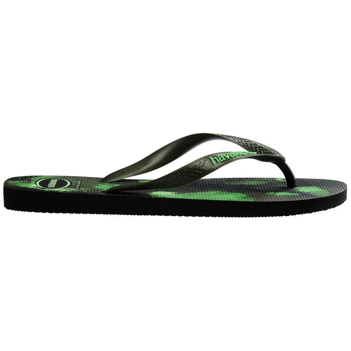 Havaianas Women's Black Top Camo Moss Flip Flops in Size 3.5, Sports Direct