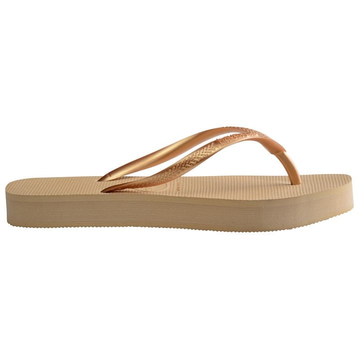 Havaianas Women's  Slim Flatform Golden Flip Flops in Size 8, Sports Direct