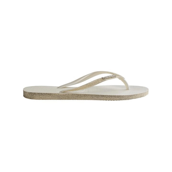 Havaianas Women's White Slim Sparkle Flip Flops in Size 1.5, Sports Direct