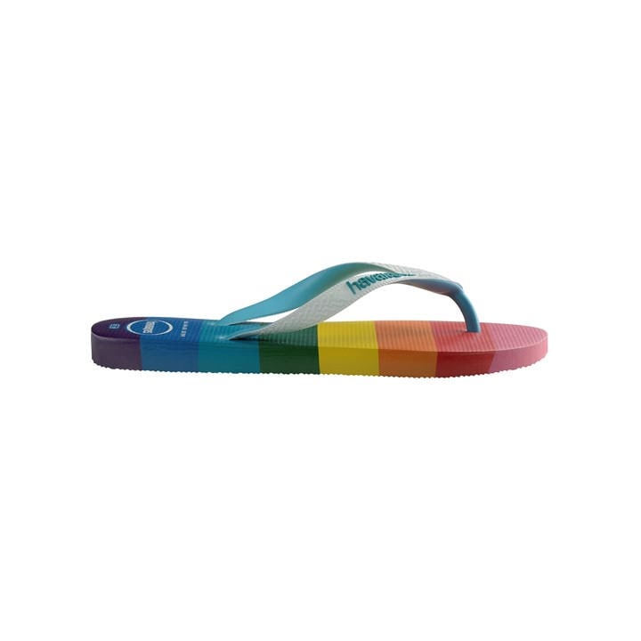 Havaianas Women's Blue Top Pride Allover Flip Flops in Size 3.5, Sports Direct