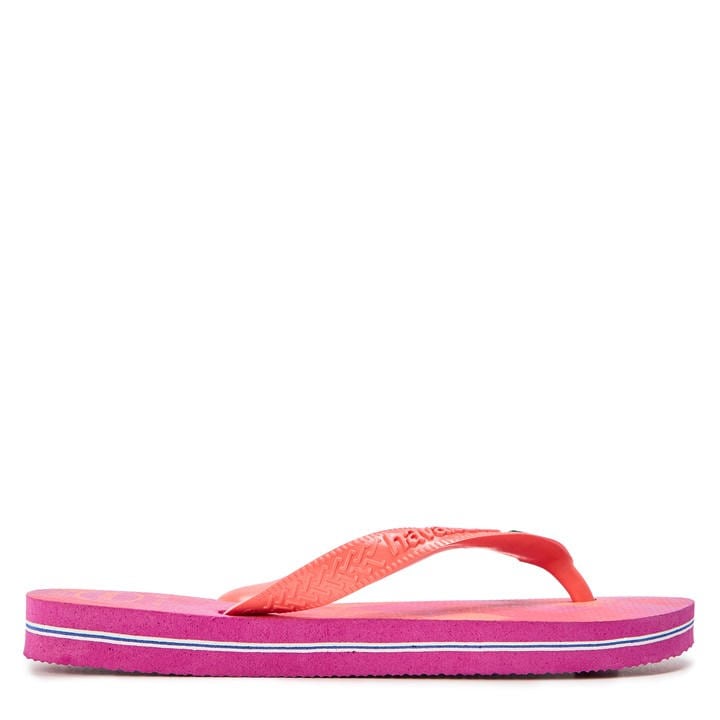 Brazil  Women's  Brasil Fresh Rose Gum Flip Flops, Football by Havaianas in Size 1.5, Sports Direct