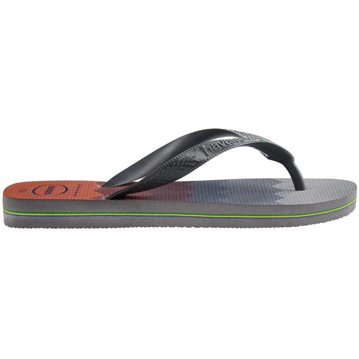 Havaianas Women's Grey Brasil Fresh Black Flip Flops in Size 6.5, Sports Direct
