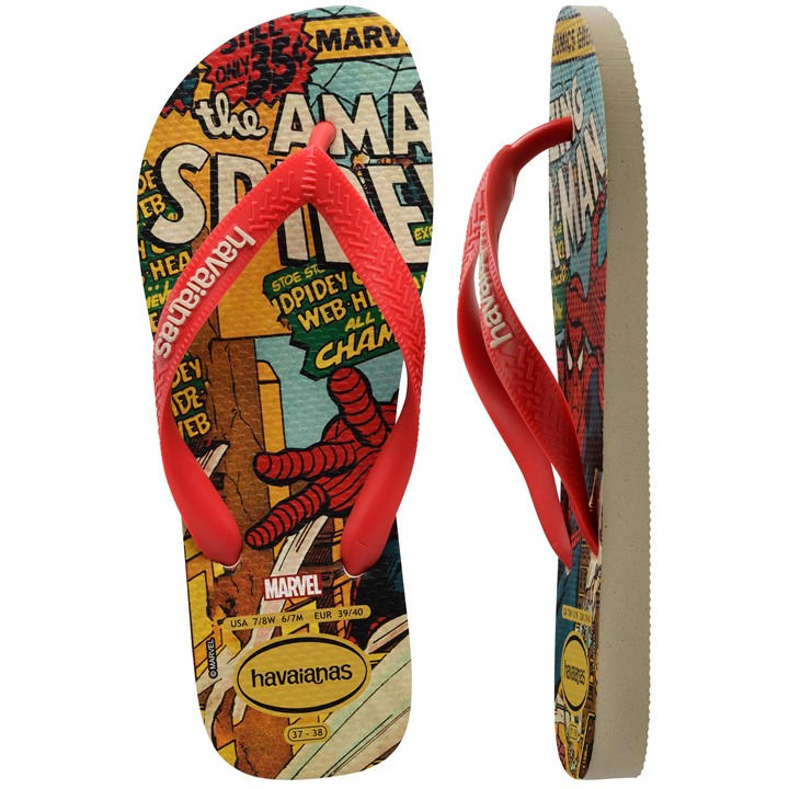 Havaianas Women's Beige Top Marvel Classics Flip Flops in Size 5, Sports Direct