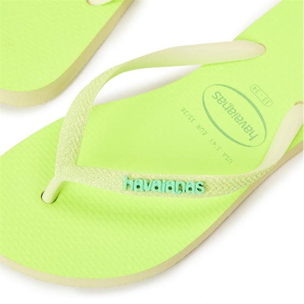 Lime Green - Havaianas - Women's Glitter Flip Flops