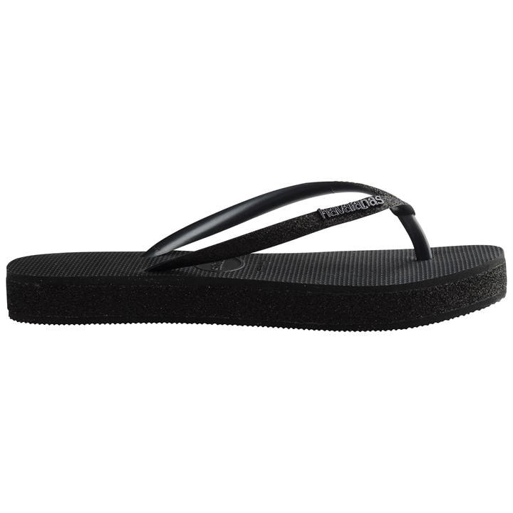 Havaianas Women's Black Slim Flatform Sparkle Flip Flops in Size 1.5, Sports Direct