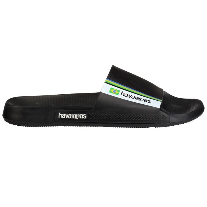 Havaianas Women's Black Slide Brasil Flip Flops in Size 1.5, Sports Direct