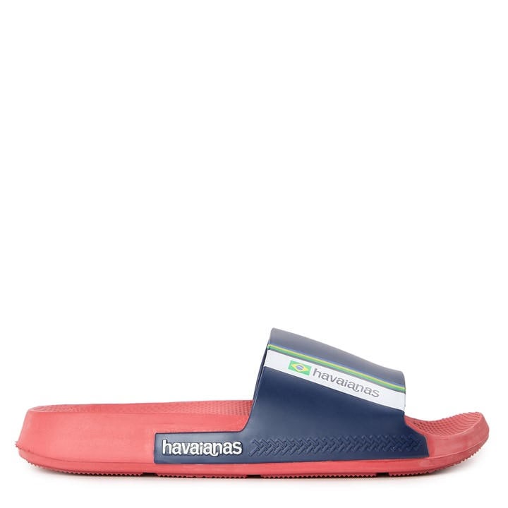 Havaianas Women's Red Slide Brasil Black Flip Flops in Size 3.5, Sports Direct