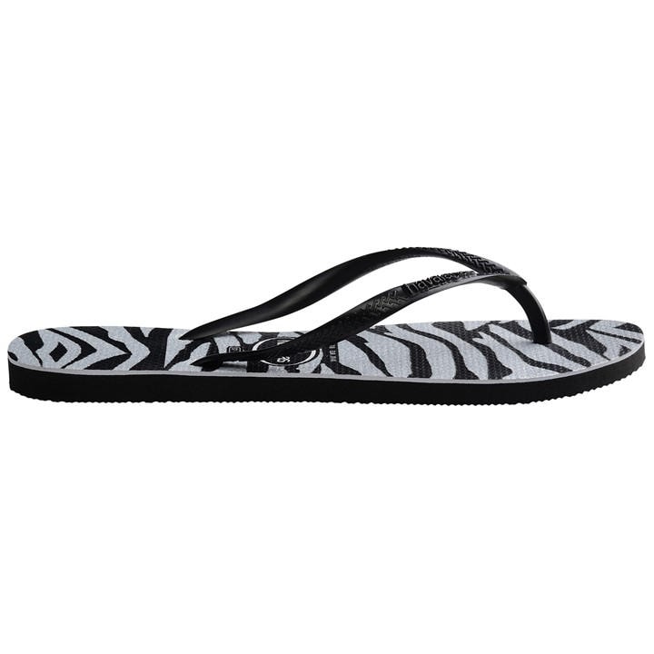 Havaianas Women's Black Slim Animals Glitter Flip Flops in Size 1.5, Sports Direct