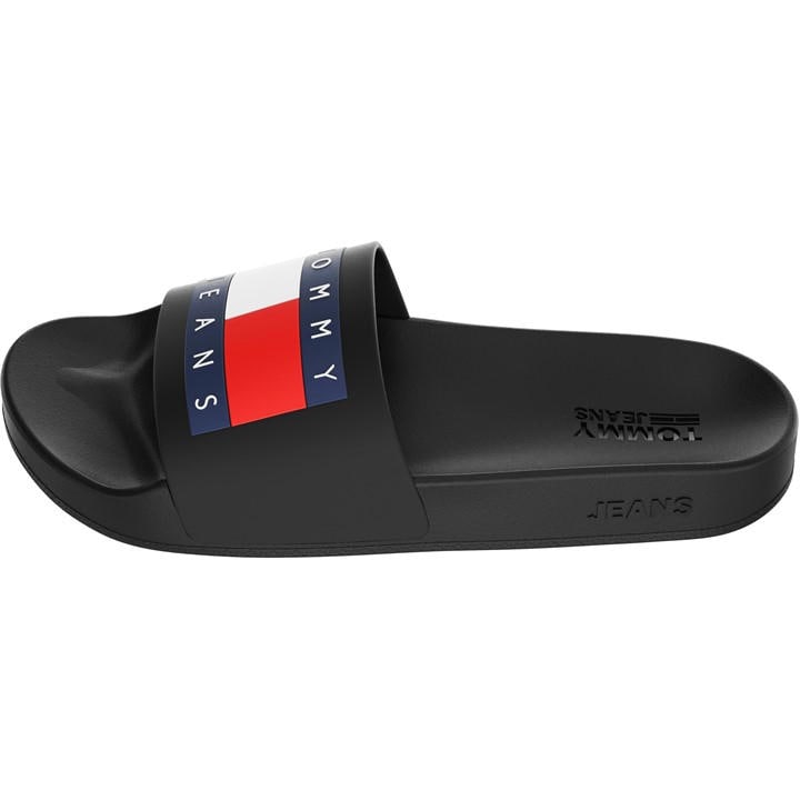 Tommy Jeans Women's Black Pool Sliders in Size 4, Sports Direct