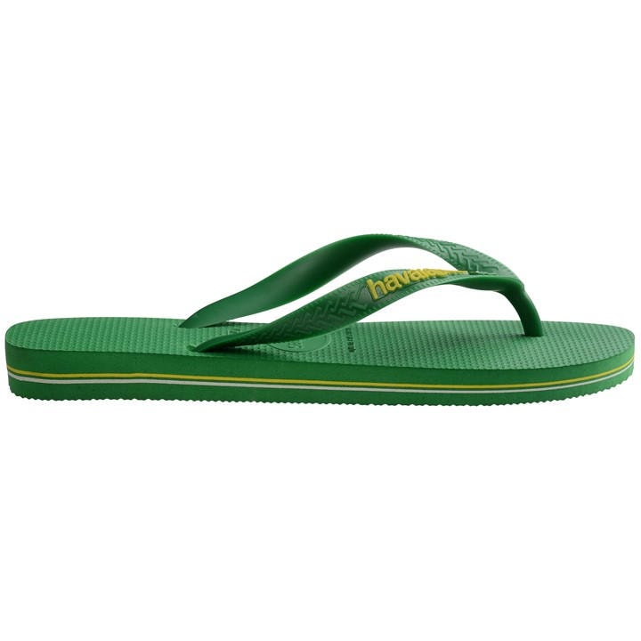 Havaianas Women's Green Brasil Flip Flops in Size C13, Sports Direct