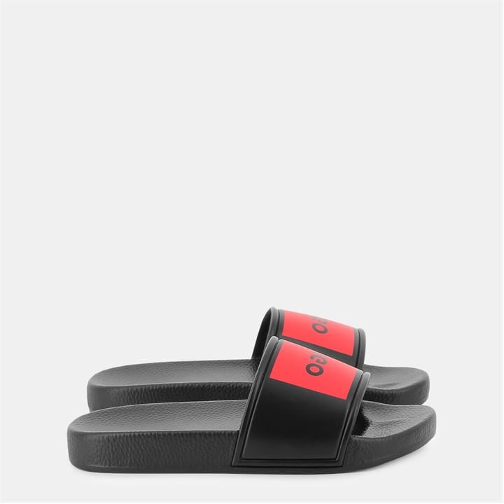 Hugo Boys Black Kids' Cushioned Pool Sliders in Size 5, Sports Direct