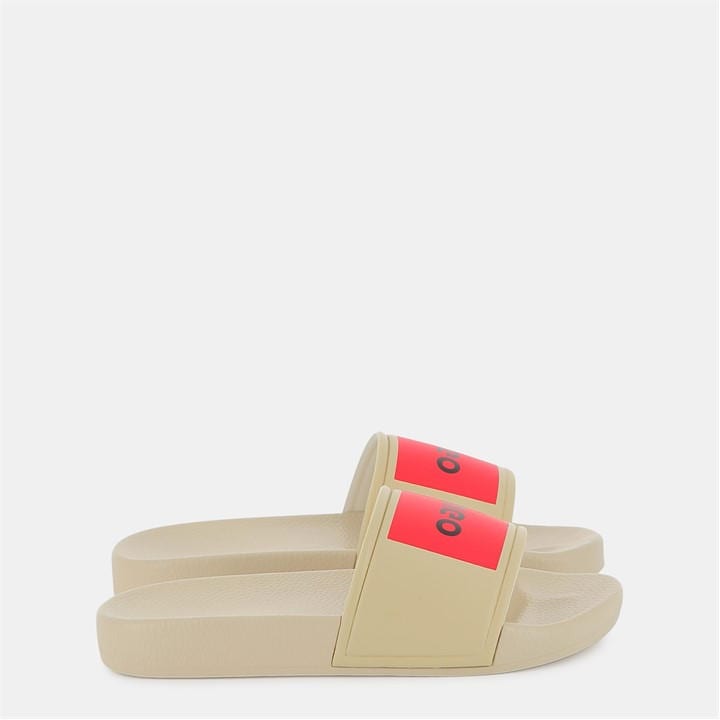 Hugo Boys Beige Kids' Cushioned Pool Sliders in Size 5, Sports Direct