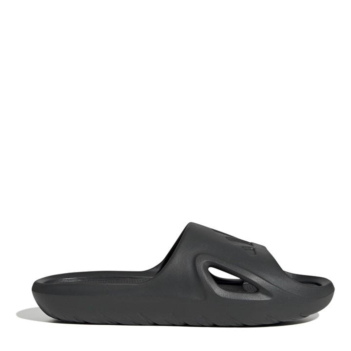 Adidas  Kids Black Adicane Sliders  in Size 4, Sports Direct