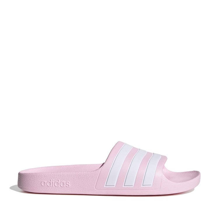 Adidas Boys Pink Adilette Aqua Slides  in Size 4, Sports Direct